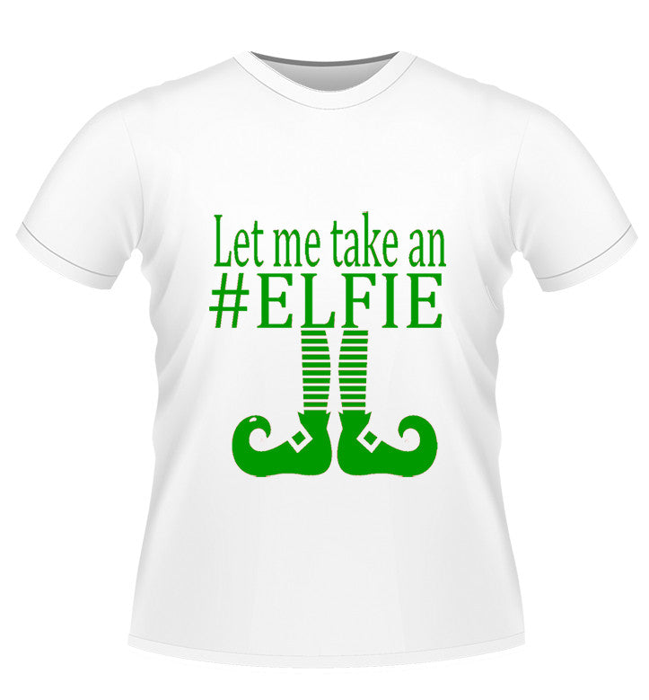 Elfie Xmas Novelty Mens T-Shirt