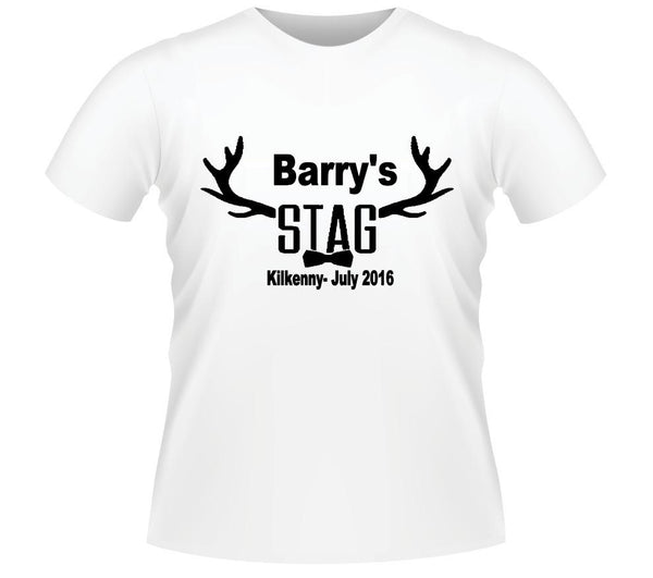 'Bow Tie' Personalised Stag T-shirt