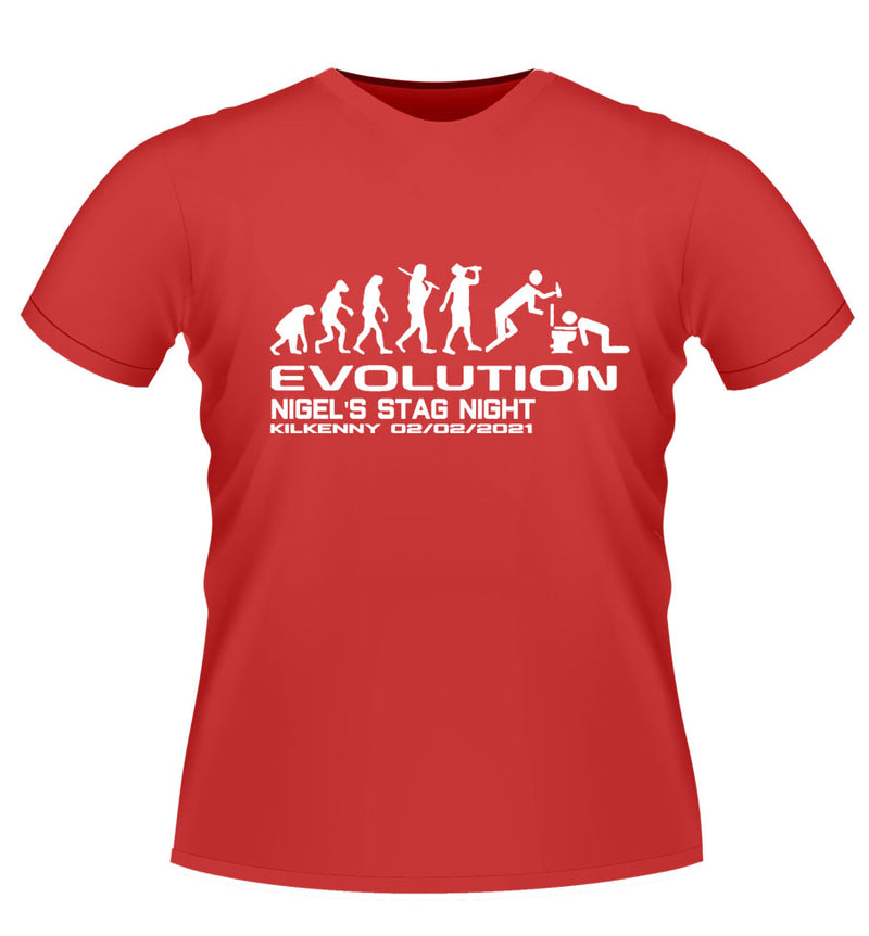 Personalised Evolution Stag Night T-shirt