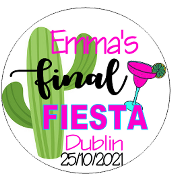 Personalised Hen Party Final Fiesta Badge