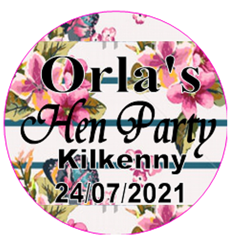 Vintage Floral Design Personalised Hen Party Badge