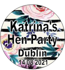 Floral Design Personalised Hen Party Badge