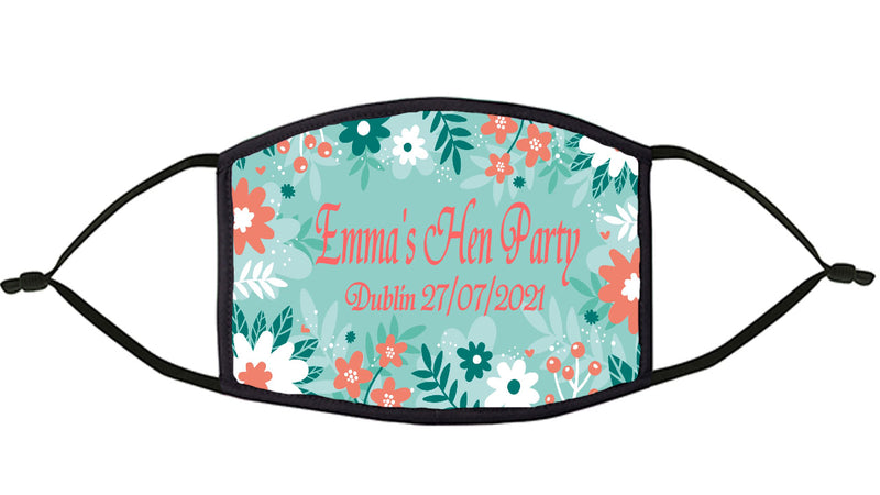 Pretty Floral Personalised Re-Usable Face Mask