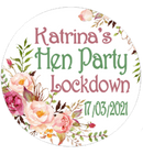 Personalised Hen Party Vintage Floral Badge