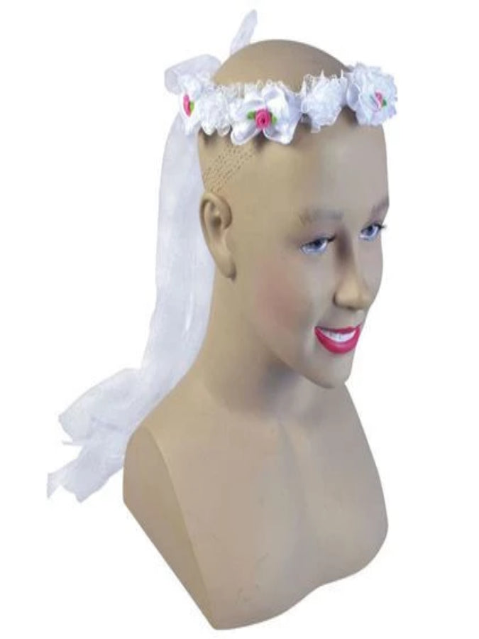 HEN NIGHT Flower White Headband