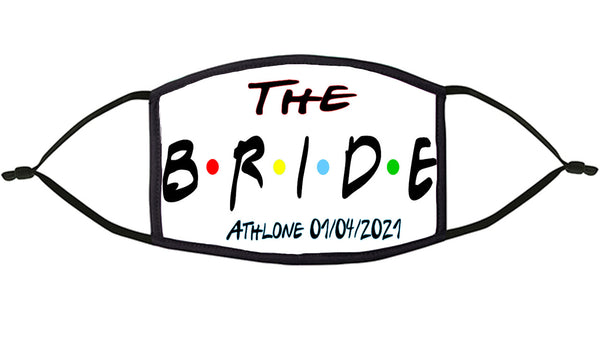 'The Bride' Personalised Hen Party Re-Usable Face Mask