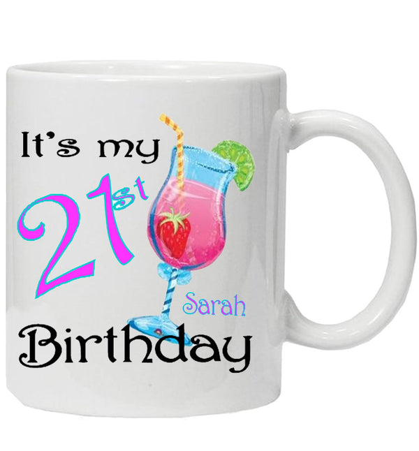 Fun Personalised Birthday cocktail theme Mug