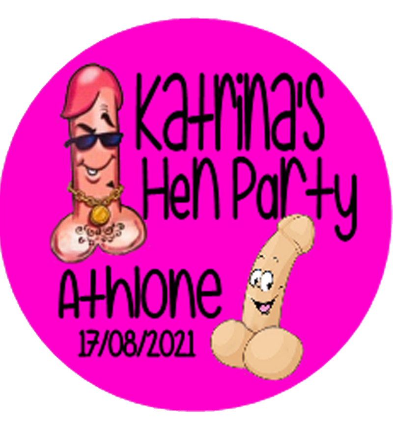 Personalised Fun Willy Design Hen Party Badge