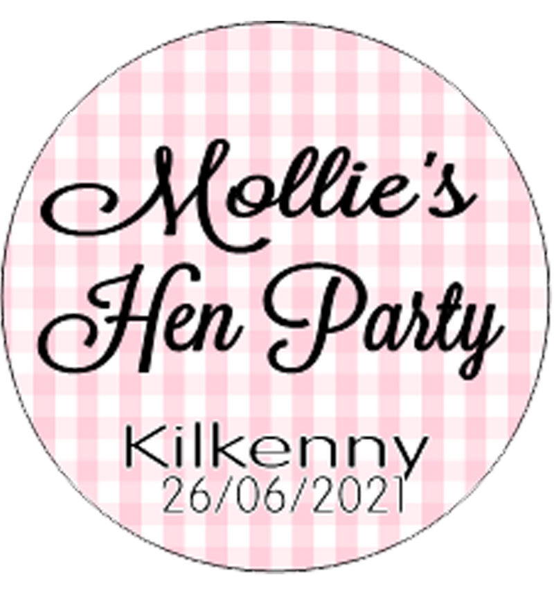 Personalised Cute Hen Party Badge