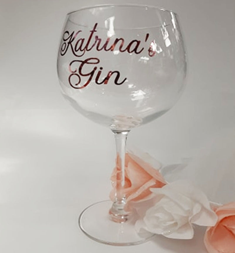 Personalised Juniper Gin Glass