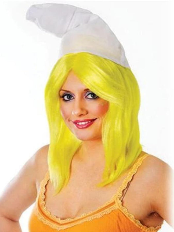 Gnome Hat White Yellow Hair