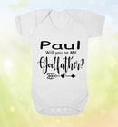 Will you be my Godfather/Godmother Personalised Baby Vest
