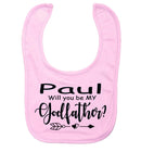 Will you be my Godfather/Godmother Personalised Baby Bib