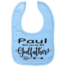 Will you be my Godfather/Godmother Personalised Baby Bib