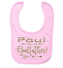 Will you be my Godfather/Godmother Personalised Baby Bib