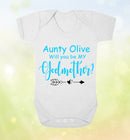 Will you be my Godfather/Godmother Personalised Baby Vest