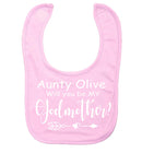 Will you be my Godfather/Godmother Personalised Baby Bib