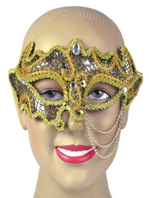 Gold Decorative Masquerade Mask em688