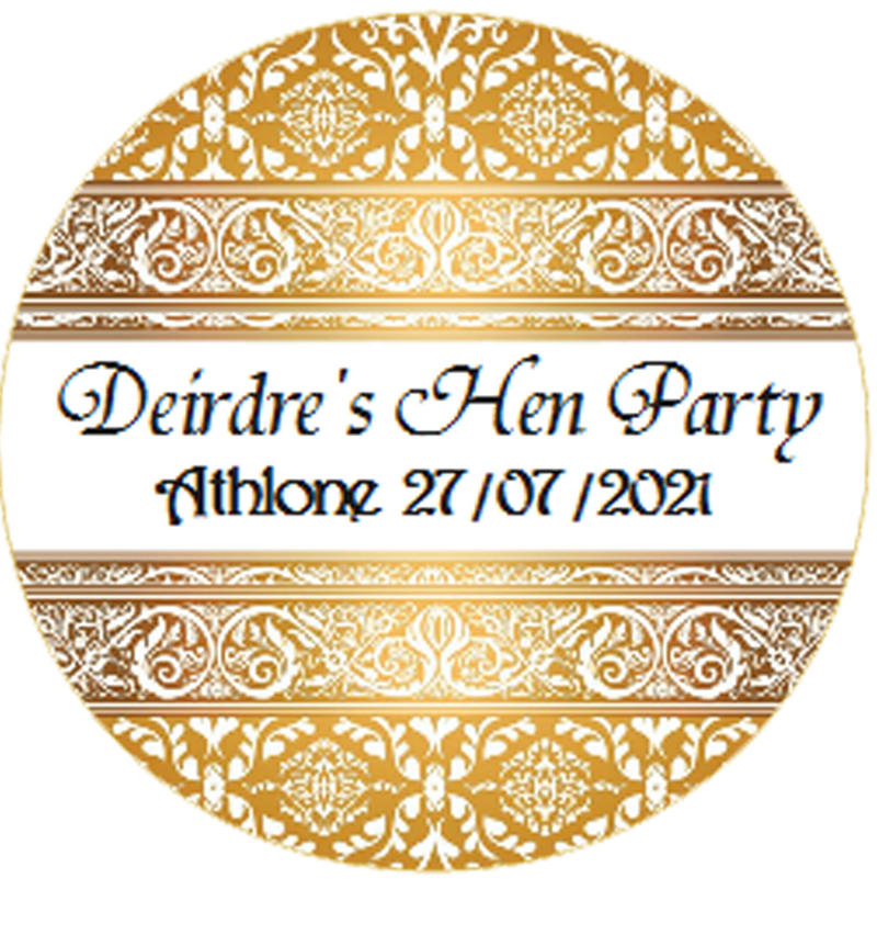 Personalised Hen Party Vintage Style Badge