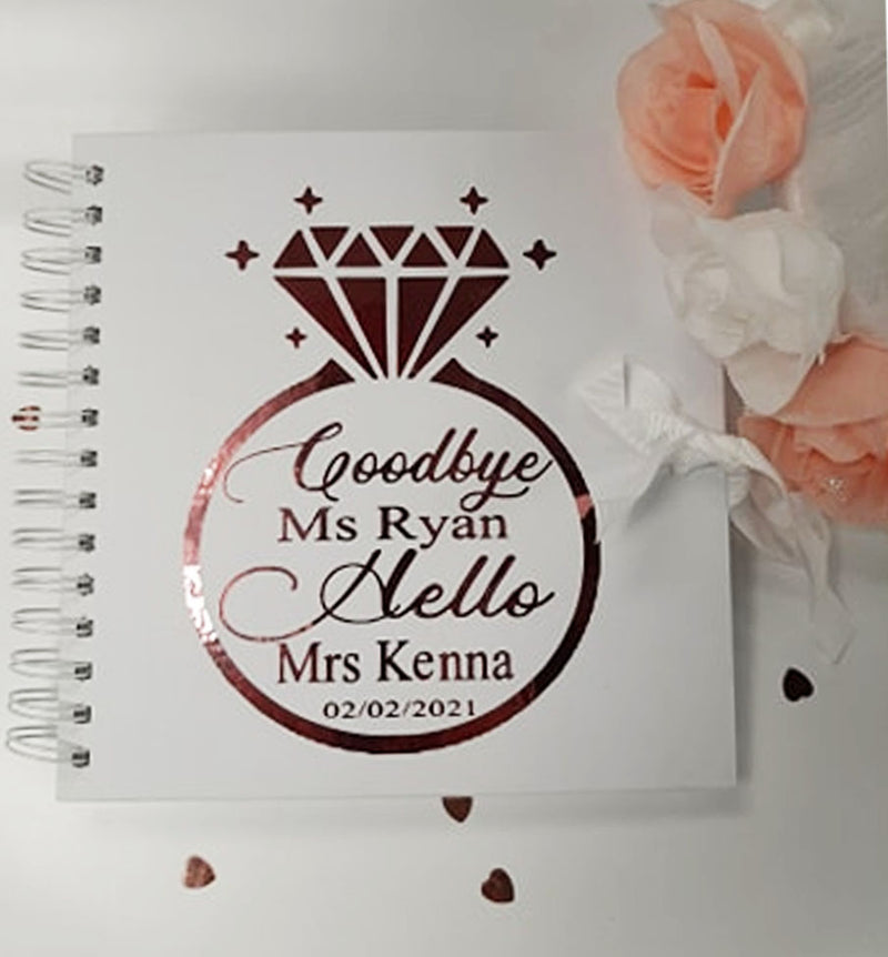 'Goodbye Ms.. Hello Mrs' Personalised Hen Party Memory Book