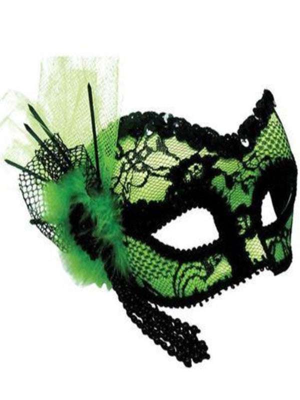 Green And Black Eye masquerade mask em380