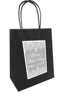 Vintage Lace Grey Personalised Bag