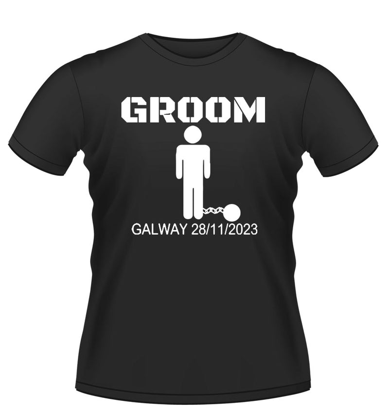 Personalised 'GROOM'  Stag Party T-shirt