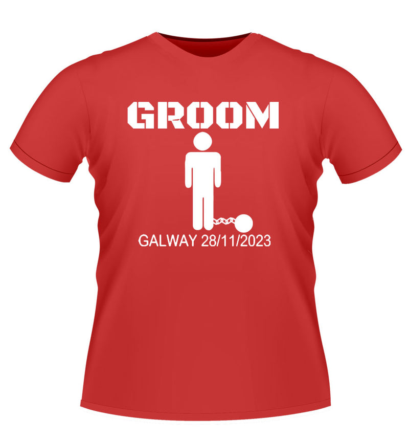 Personalised 'GROOM'  Stag Party T-shirt