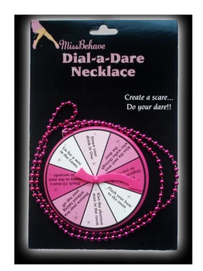 HEN NIGHT Dial a dare necklace