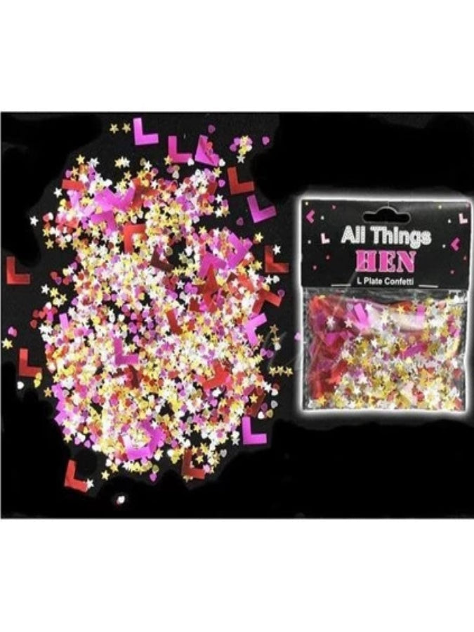 HEN NIGHT L Plate Confetti