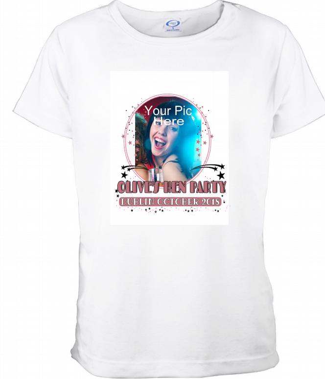 Personalised Hen Party Tshirt with Picture