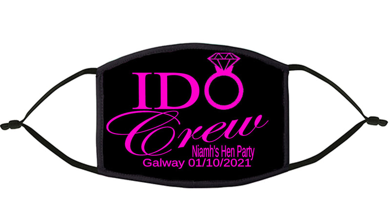 I Do Crew Personalised Hen Party Re-Usable Face Mask