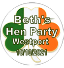 Personalised Irish Hen Party Badge