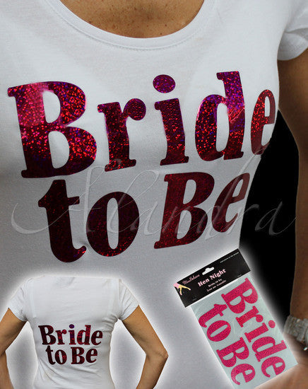 Iron On Bride to Be Transfer