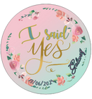 'I Said YES' Personalised Hen Party Brides Badge
