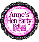 Personalised Lace Effect Hen Party Badge