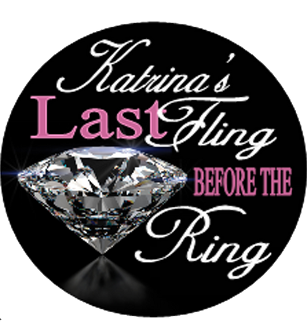 'Last Fling' Personalised Hen Party Badge