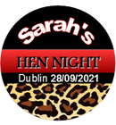 Personalised Hen Party Badge Leopard Print