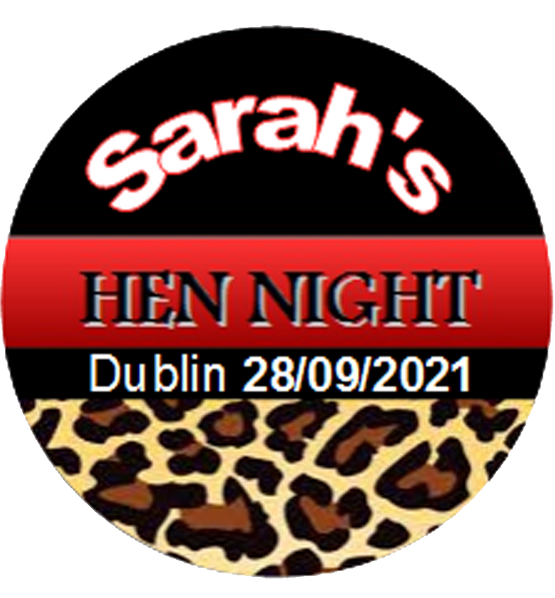 Personalised Hen Party Badge Leopard Print