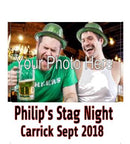 Men's Personalised stag Tshirt with Photo