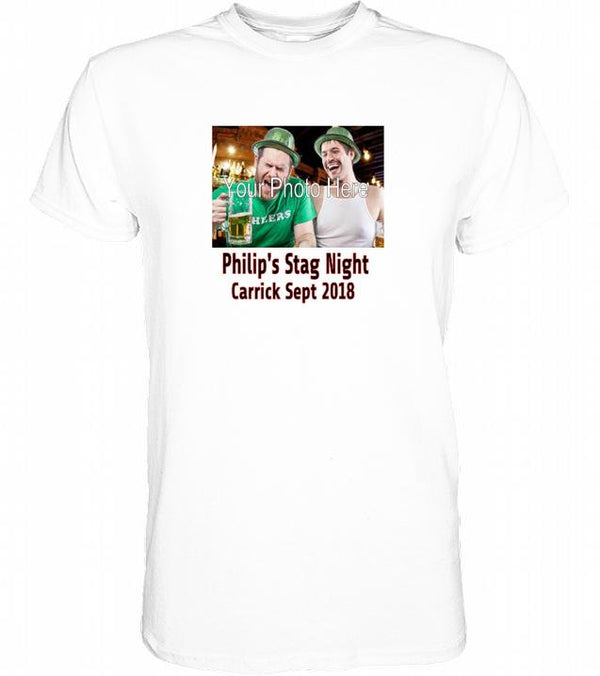 Men's Personalised stag Tshirt with Photo