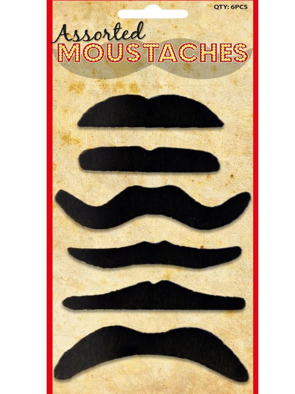 mustaches 6 asstd