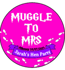 from 'Muggle to Mrs' Brides Harry Potter Theme Personalised Badge