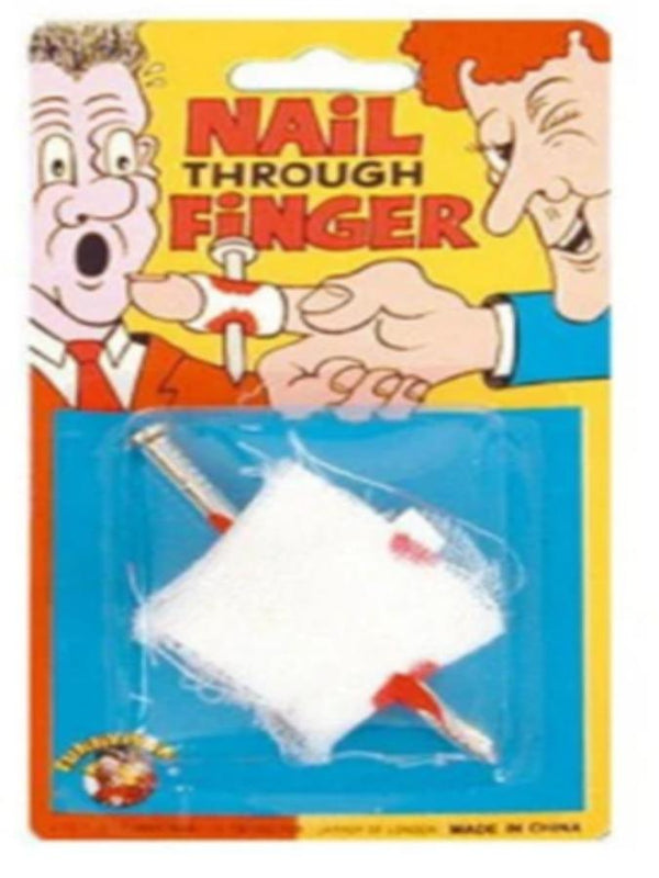 Nail Thru Bandaged Finger