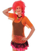 Neon Orange Mesh Top