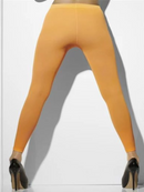 Opaque Footless Tights, Neon Orange