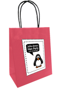 Personalised hen party gift bag penguin
