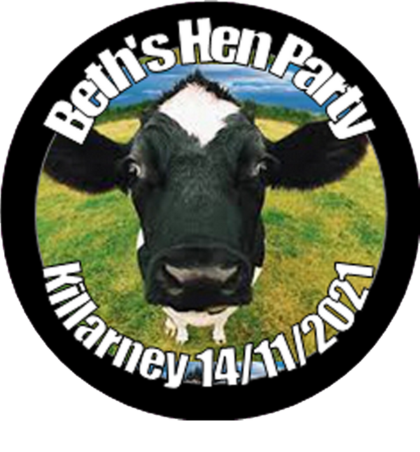 Personalised Cow Design Badge