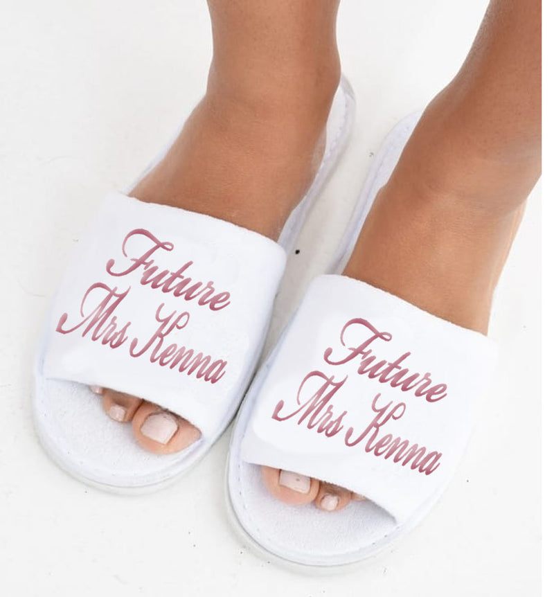Personalised 'Future Mrs' Slippers