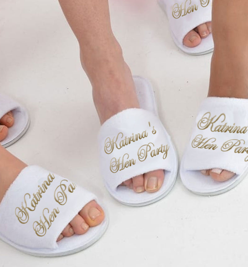 Personalised Hen Party Slippers